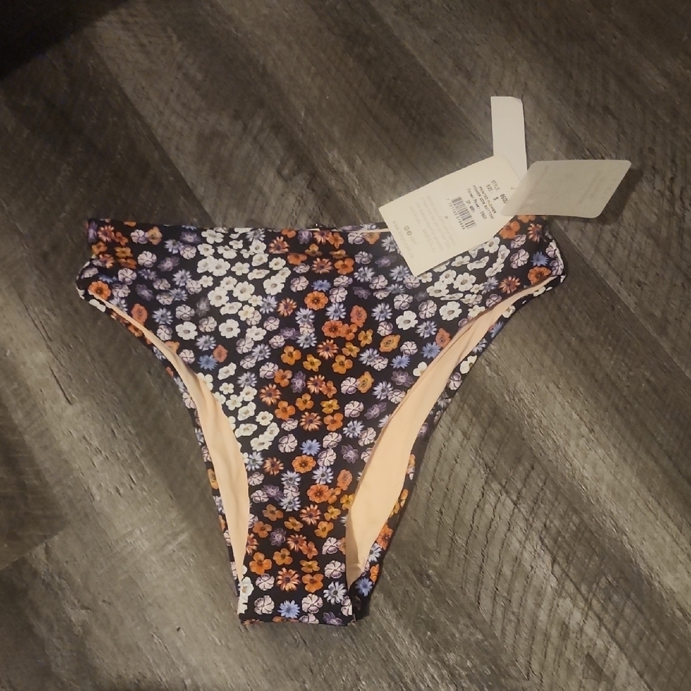 Kibys  Floral Print Power Izzie Bikini Bottom Size S
